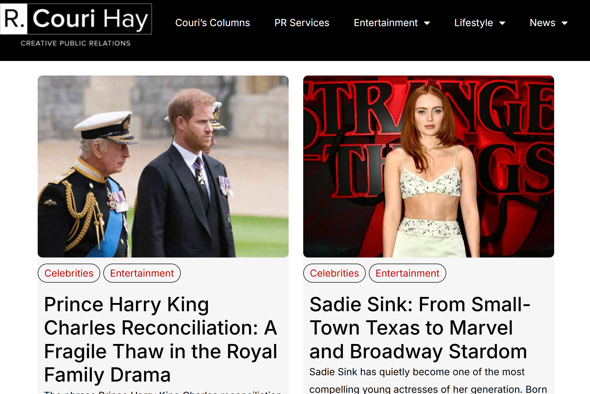 Celebrities, Entertainment & Pop Culture — R. Couri Hay August 2026